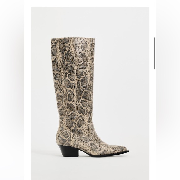 Zara Shoes - #cowboy boots brand new with tags size 7.5 snake skin
